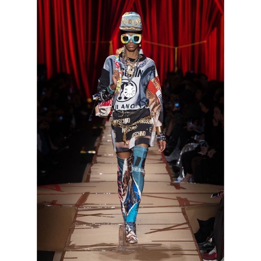 MOSCHINO Limited edition all printed sweat dress IT42